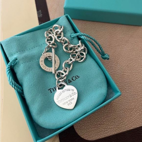 Tiffany & Co. Jewelry - Tiffany & Co. Silver Heart Tag Bracelet